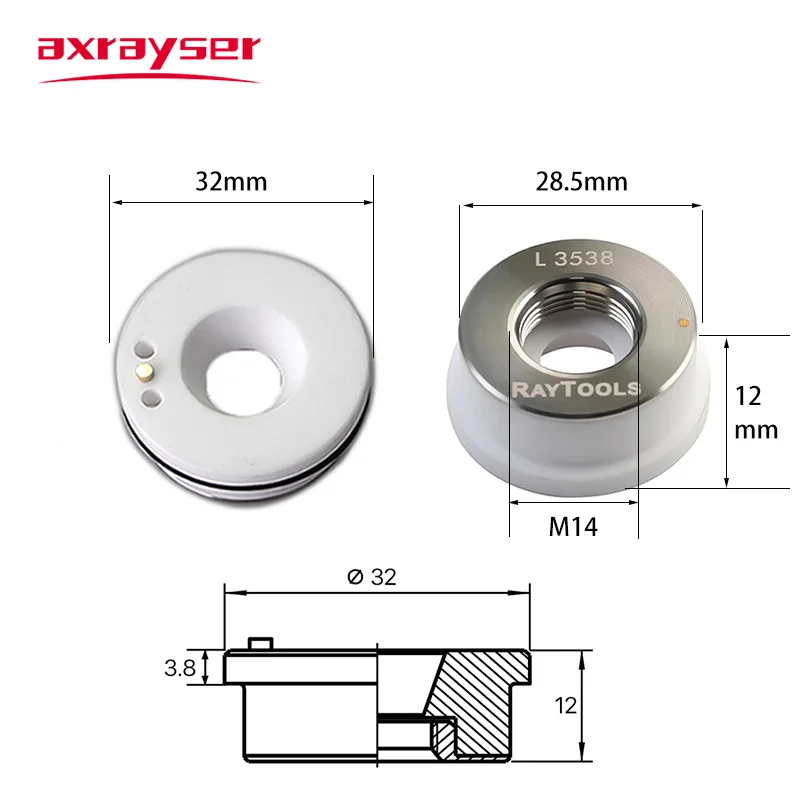 Imagem -06 - Raytools Original Lente Laser 4kw 1064nm de Proteção Óptica 27.9*4.1 24.9*1.5 211lcg0037 211lcg0020 Cerâmica 120274100b Cabeça Peças
