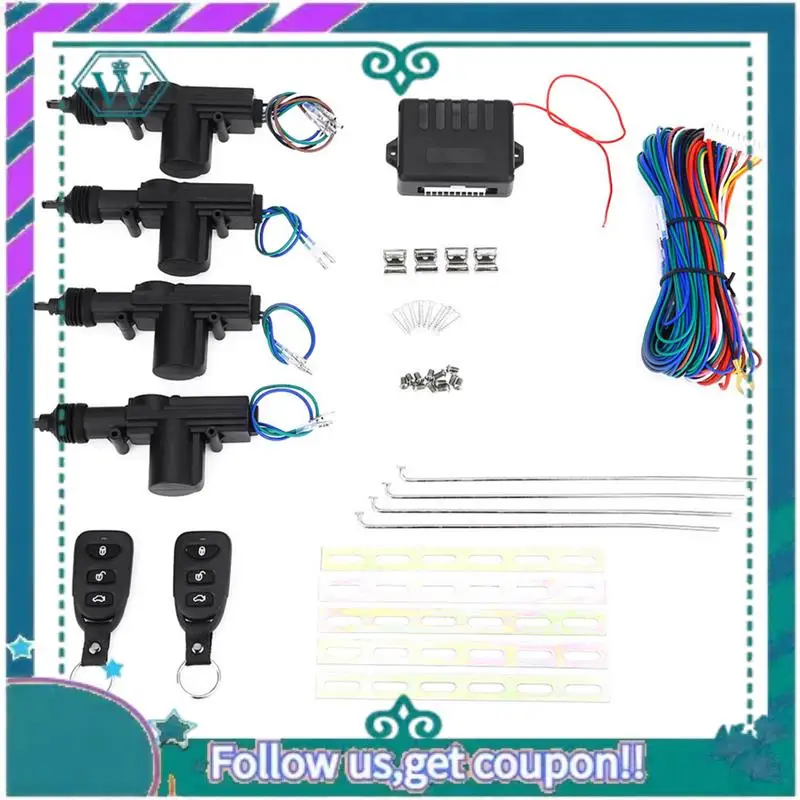 

AA92-автомобильный замок, дверной пульт дистанционного управления, система бесключевого доступа, комплект блокировки с 4 приводами дверного замка, универсальные детали 12 В