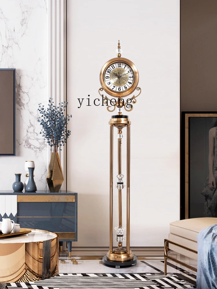 GJ1  the Grandfather Clock Living Room Vertical Clock Clock Atmospheric Decoration Home Creative High End Seat Pendulum Modern
