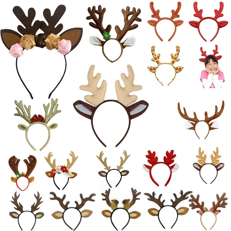 مجموعة أزياء الرنة تنورة توتو مع ربطة رأس ربطة عنق على شكل قرن الوعل لحفلات الهالوين وأعياد الميلاد على شكل حيوانات