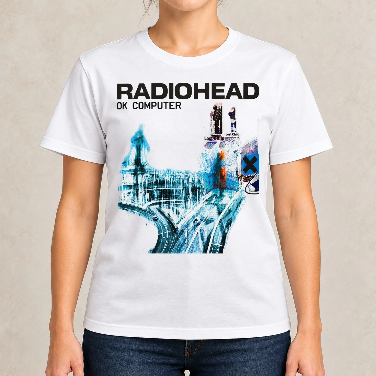 Radiohead OK Computer Alternative Rock Album Vintage Music Graphic Classic Women T-Shirt