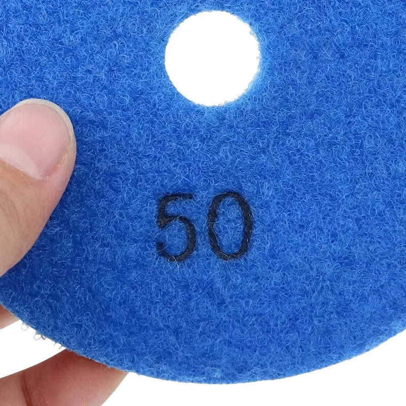 Set di tamponi per molatura ad acqua per lucidatura di pietre da 4 pollici 100 mm Tampone per lucidatura di pietre di marmo Tampone per molatura morbido diamantato