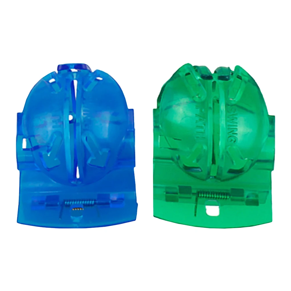 2 قطعة علامة كرة الجولف من البلاستيك الفاخر المدمج خفيف الوزن تصميم المشبك لأداة ملحقات الجولف المحاذاة السريعة