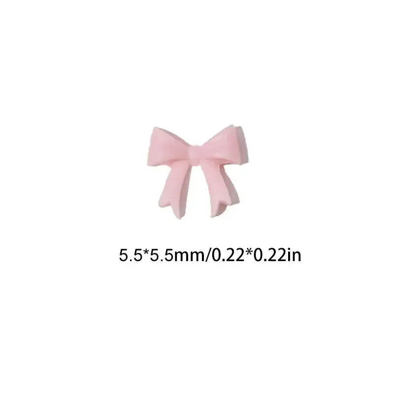 50Pcs Mixed Mini Bow Nail Art Charms 3D Bowknot Tie Parts Nail Art Decoration Ribbon Nail Accessories For DIY Manicure Salon
