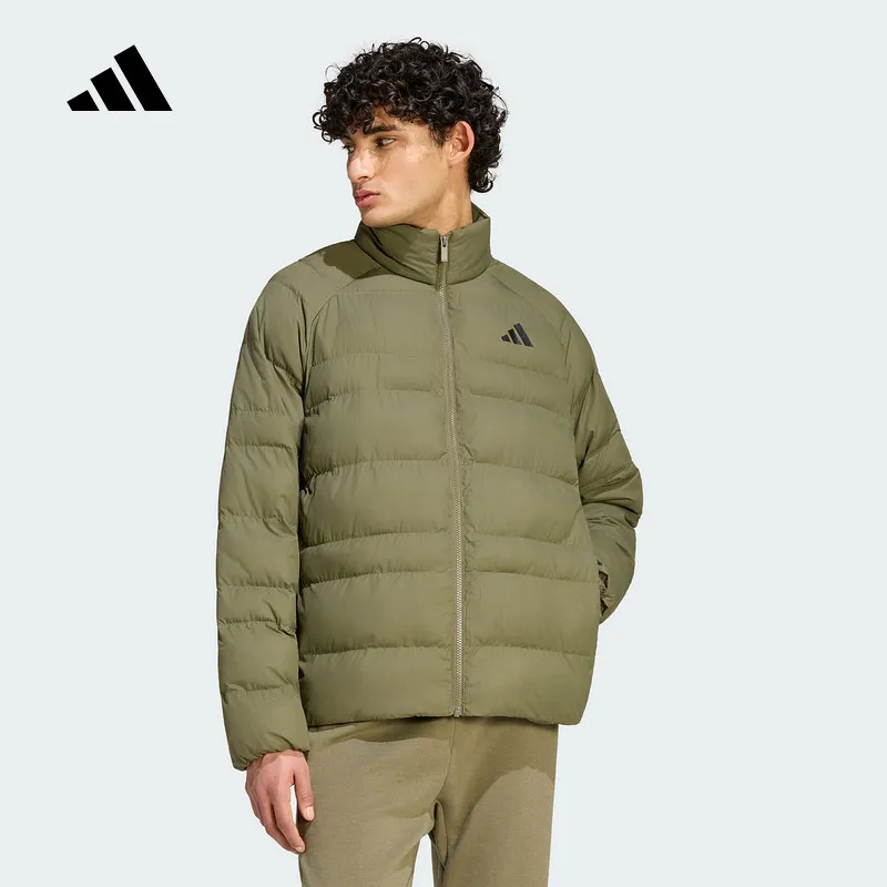 Adidas Adidas Ribs Clothes Cotton-padded Jacket 2026 Winter New Men's Short Warm Cotton Clothes KS7698