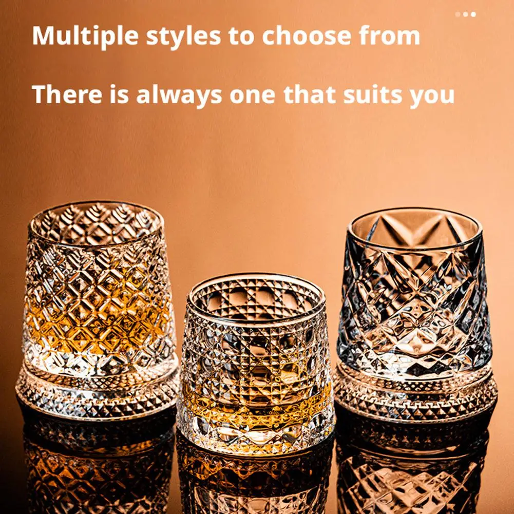 2 Vasos Magnéticos Exquisitos, Vaso Giratorio para Bar, Whisky, Vino Tinto, Varios Diseños, Vaso de Agua de Alta Gama para Cocina, Barra o Mostrador