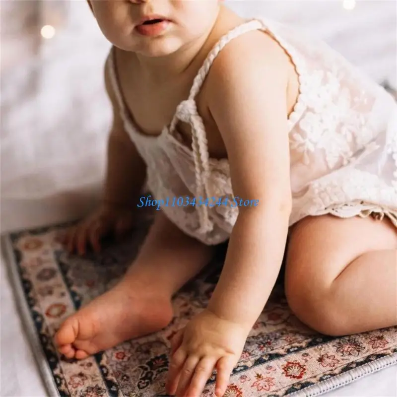 

Embroidered Dress Elegant Polyester Fiber Dress Gift for Newborns Photography