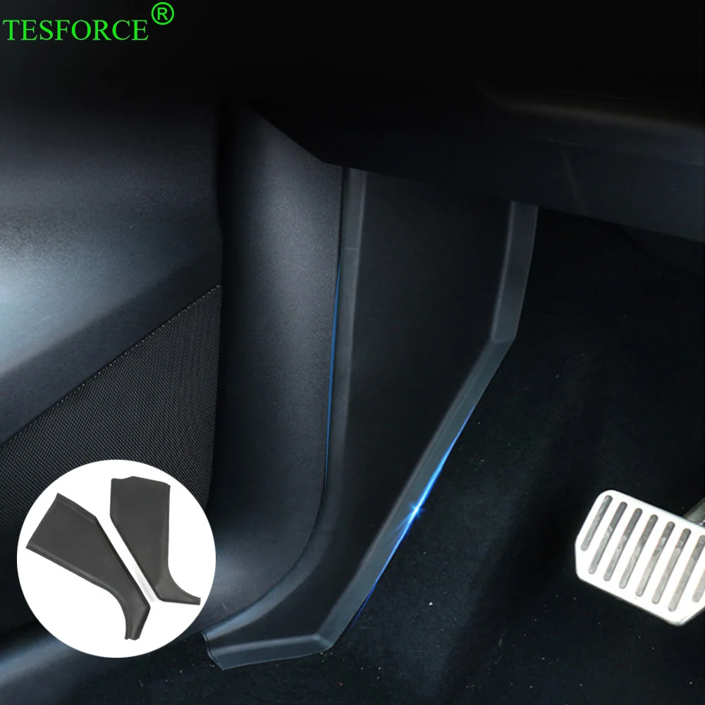 

For Tesla Model Y 2021-2024 Center Console Anti Kick Sticker Protector Cover for Front Door Rest Pedal Side Guards Protector Pad