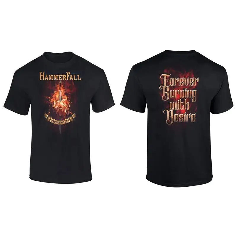HAMMERFALL cd lgo HEARTS ON FIRE SHIRT XL New crimson thunder legacy