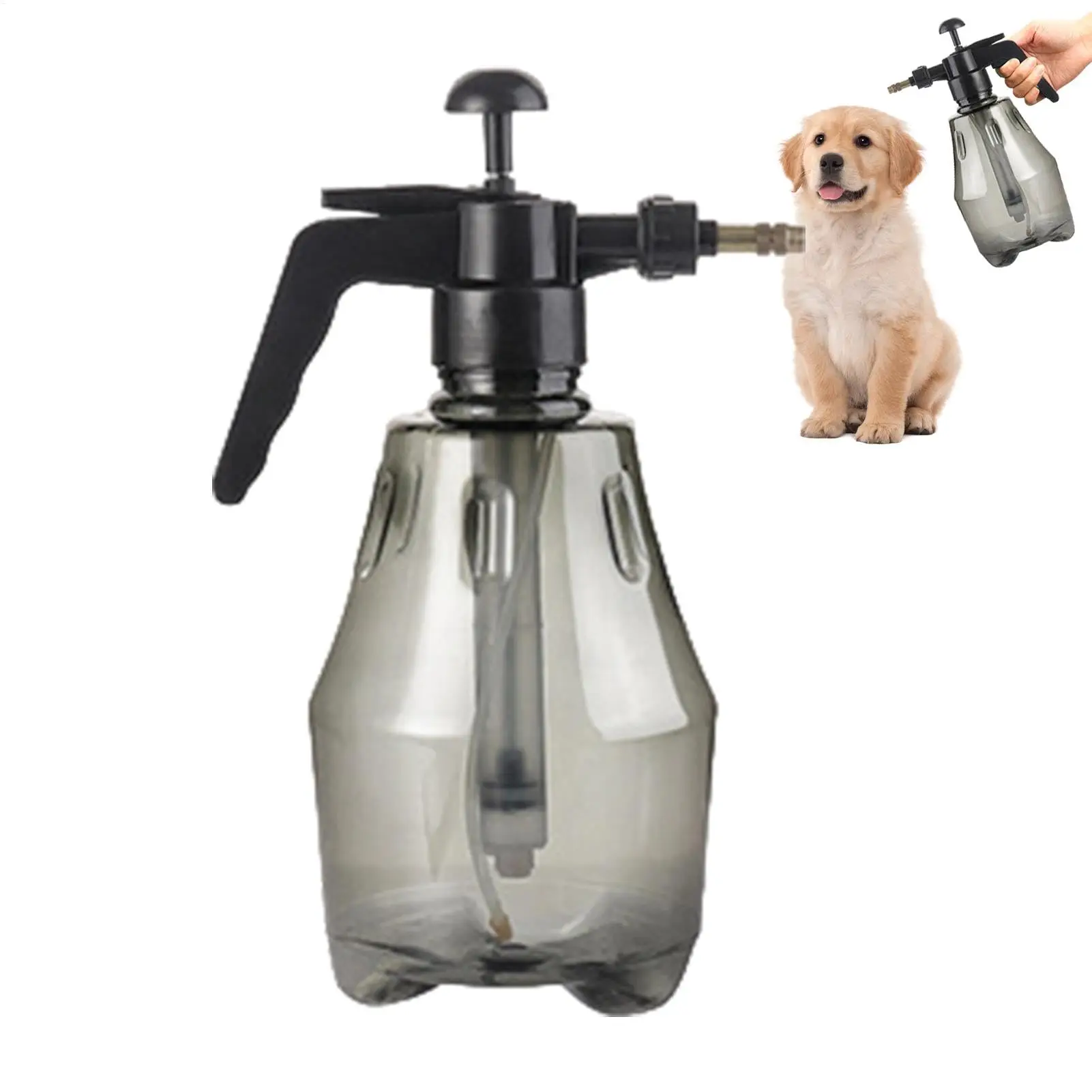 Generic Garden Pump Sprayer Hand Held Pressure Plant Mister Black Hand Powered Indoor Outdoor Use For Watering Flowers And Plant