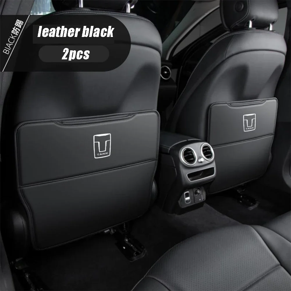 

For GWM Tank 300 500 700 Great Wall Tank 300 2022 2023 2024 Leather Car Front Seat Rear Anti Kick Dust Board Pad Frame Cover