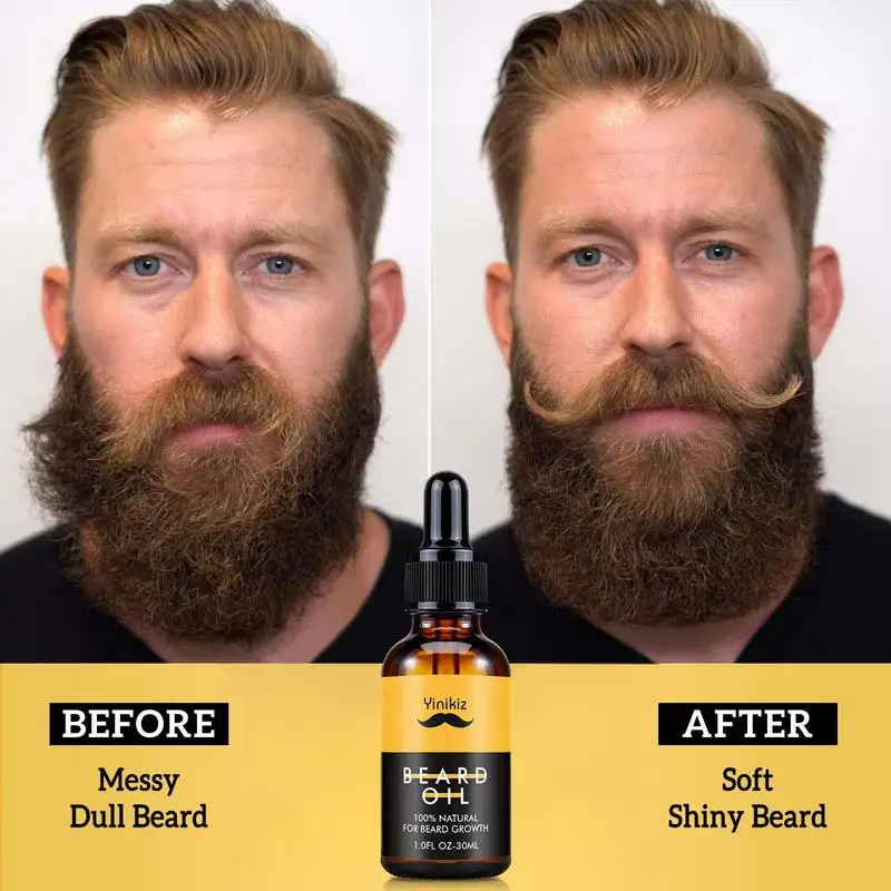 Beard Oil For Men Natural Moisturizing Beard Oil For Dry Flaky Skin 30ml Men Beard Conditioner Beard Moisturizer Relieve Beard