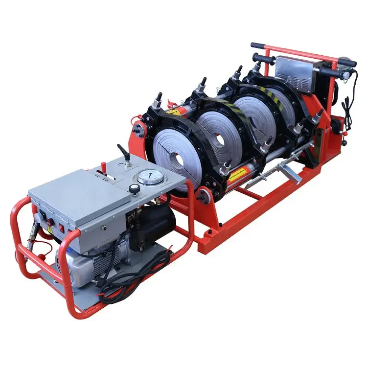 معدات لحام المؤخرة الهيدروليكية 90-315 مم/آلة لحام مدخنة الأنابيب HDPE