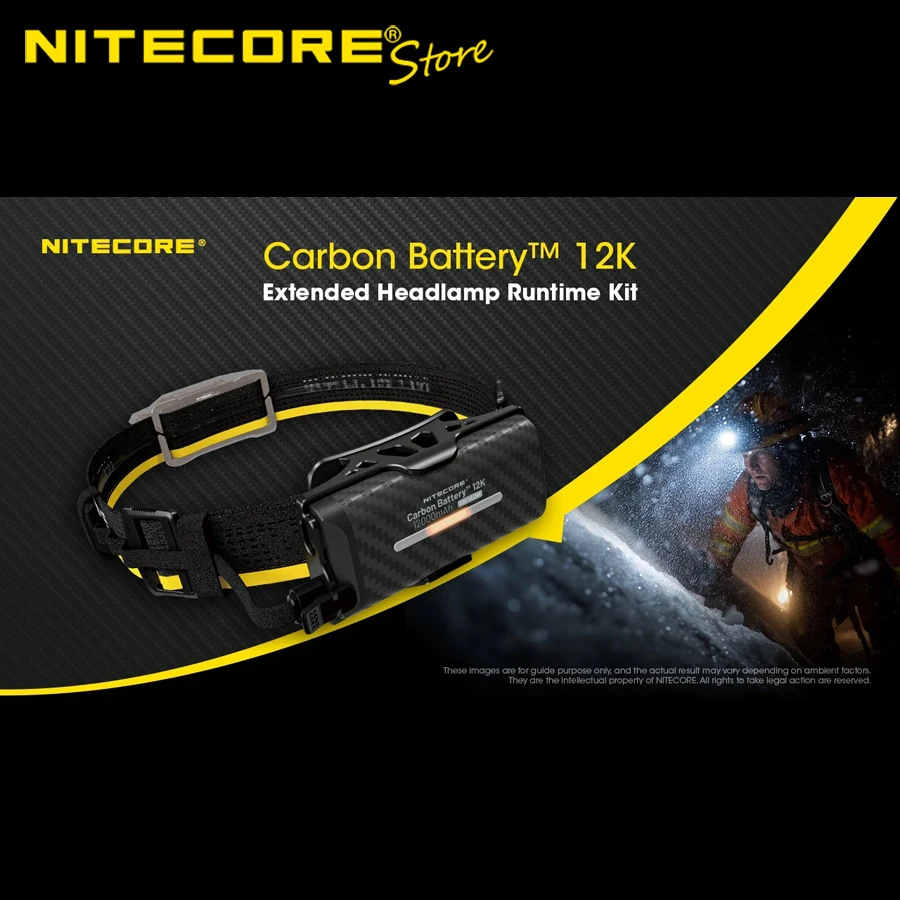 Мощный внешний аккумулятор NITECORE 12K на 12000 мАч для фонарей, комплект для увеличения времени работы