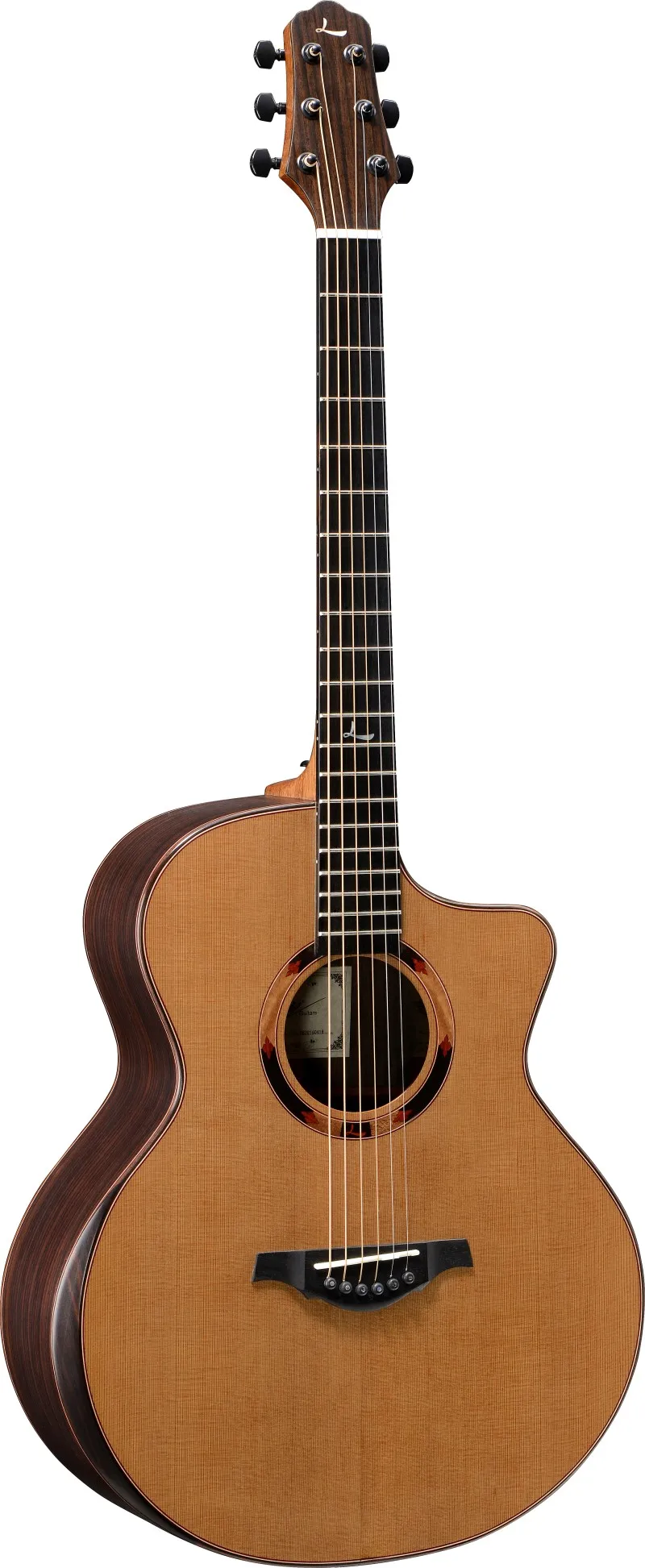 LeChant Solid Cedar Acoustic Guitar,41 Inches LS-JC41A Cutaway Rosewood Back and Sides Guitarra