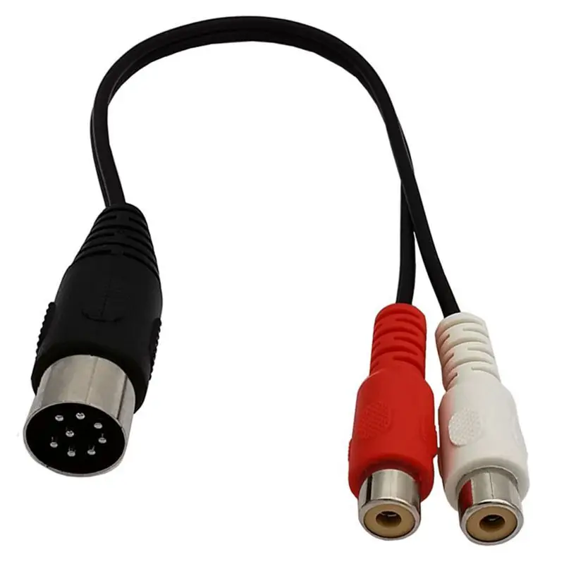 Large 8-Core DIN 8PIN Male To 2RCA Lotus Female Old-Fashioned Audio Instrument Equipment Adapter Cable 8 Pin Din 0.25M 1M 1.5M