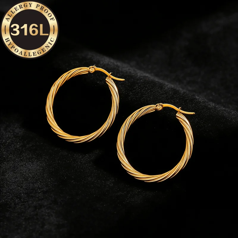 High-end Golden | Silvery stainless steel is hypoallergenic, anti-fading, suitable for skin-friendly, suitable for daily wear