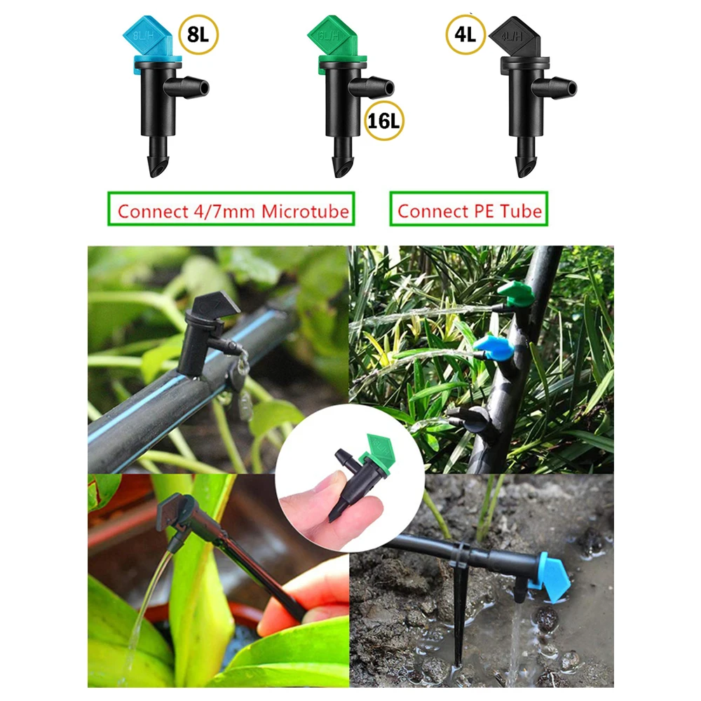 171-266 pcs Szálkás csatlakozók Kellékek készlet Párta Öntözés  1/4''tubing Kellékek készlet számára virágos Izzítócsésze kerti Patyolat