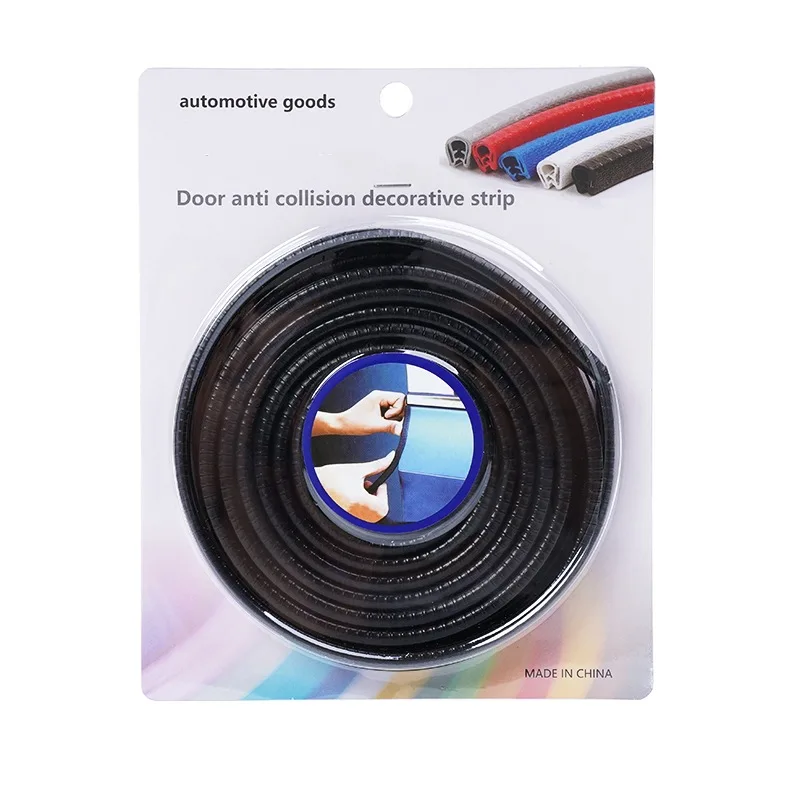 5M PVC Door Anti-collision Strip Heat-resistant U-shaped Decorative Rubber Strip Skeleton Edge Wrapping Sealing Strip