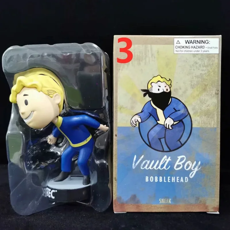 7 قطعة مجموعة Vault Boy Bobblehead (الجيل 1/2/3) ديكور السيارة شخصية الحركة نموذج ديكور لطيف هدية المهرجان