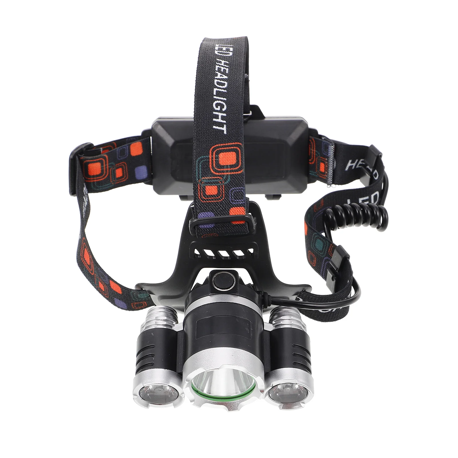 

6000 Lumens Headlamp Single Button 4 Modes High Middle Low Flash Lightweight LED Headlight Outdoor Saving