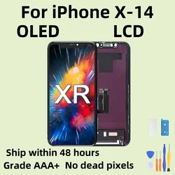 OLED For iPhone X XR XS Max LCD Incell For iPhone 11 12 13 Pro Max 13 Mini 14 Plus Oled LCD Display Screen Digitizer Assembly