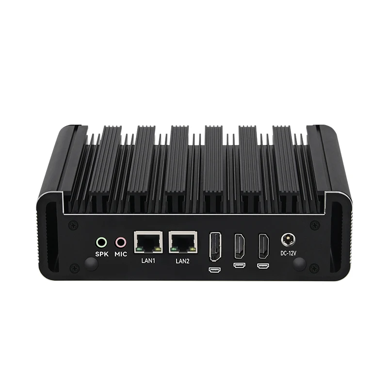 Mini PC industriale Intel N100 CPU DDR4 M.2 NVME SSD 2x DB9 RS232 2x LAN 6x USB 2x HDMI 1x DP WiFi 4G Slot SIM Windows10/11 Linux