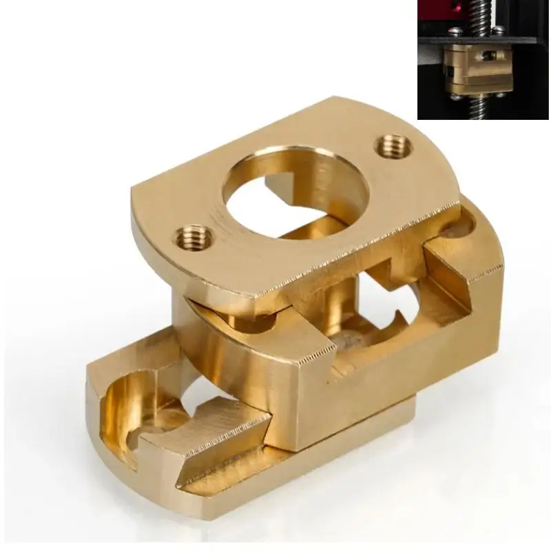 

●Oldham Coupling Ender 3 V2 CR10 CR10S Pro T8 Screw Coupler Z-Axis 8MM Brass Lead Screw Hot Bed For 3D Printer Parts