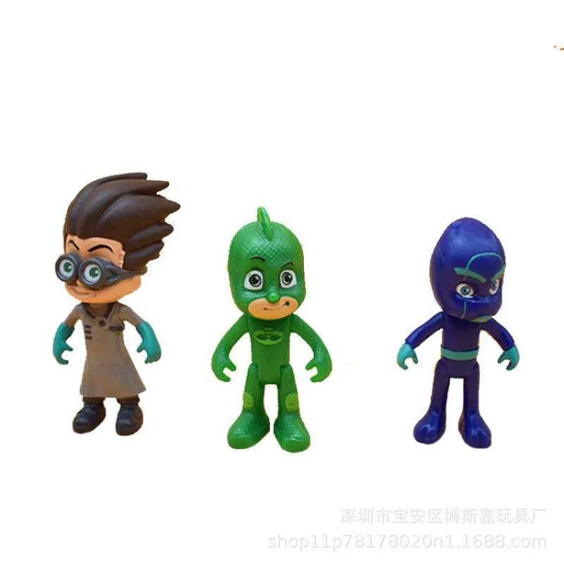 PJ Mask-Conjunto de figuras de acción de PVC para niños, modelo de colección de estatuilla, estilo Catboy, Owlette