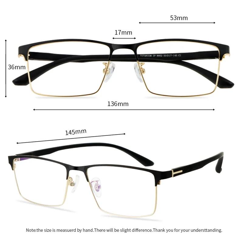 Photochromic Reading Sunglasses for Men, Ultralight Titanium Eyeglasses Frame, Presbyopia Eyeglasses,Square Glasses