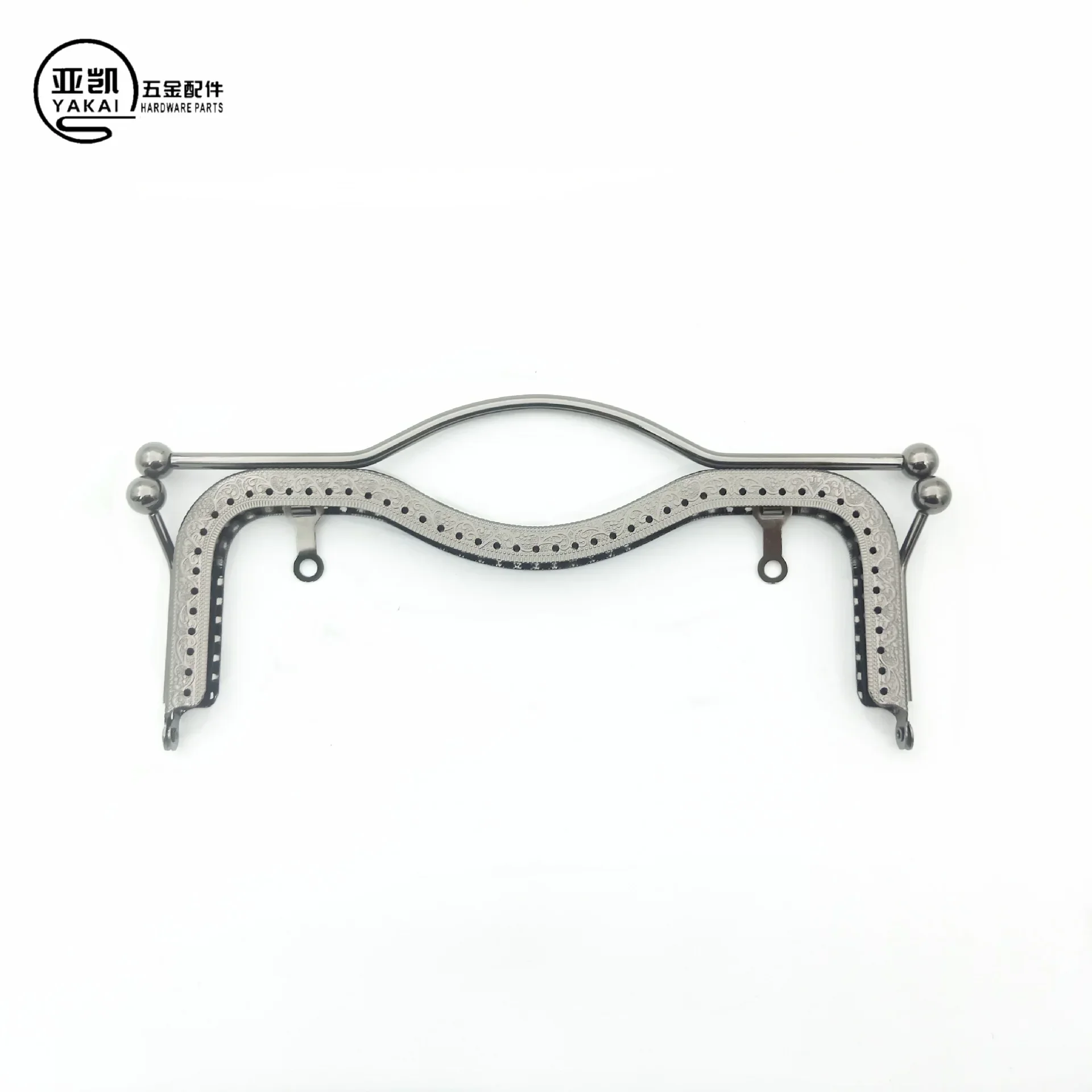 20.5CM Concave Rectangle Retro Metal Handle Clutch Bag Kiss Clasp Lock Purse Frame For Bag Handbag Craft Bag Sew Accessories