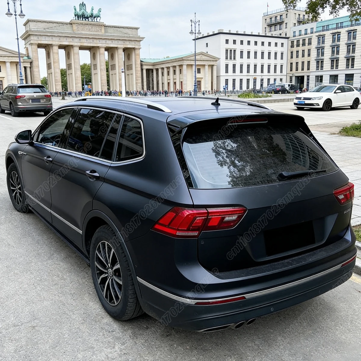 For Volkswage VW Tiguan MK2 2017 2018 2019 2020 2021 2022 2023 Automobile Rear Roof Spoiler Board Side Splitter Decoration Kit - view 3