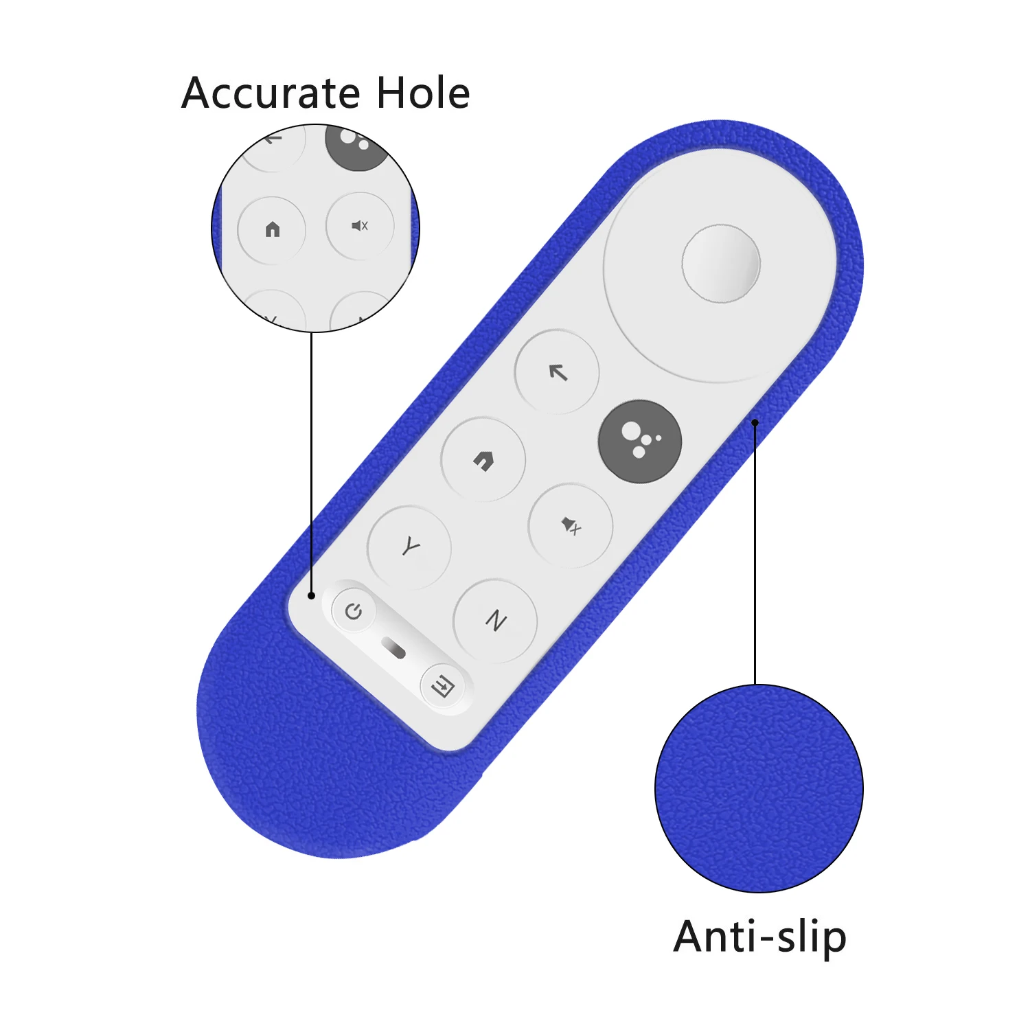 Silicone Case Fit for Chromecast for Google TV 2020 Voice Remote Shockproof Protective Cover for Google Remote Controller view 3