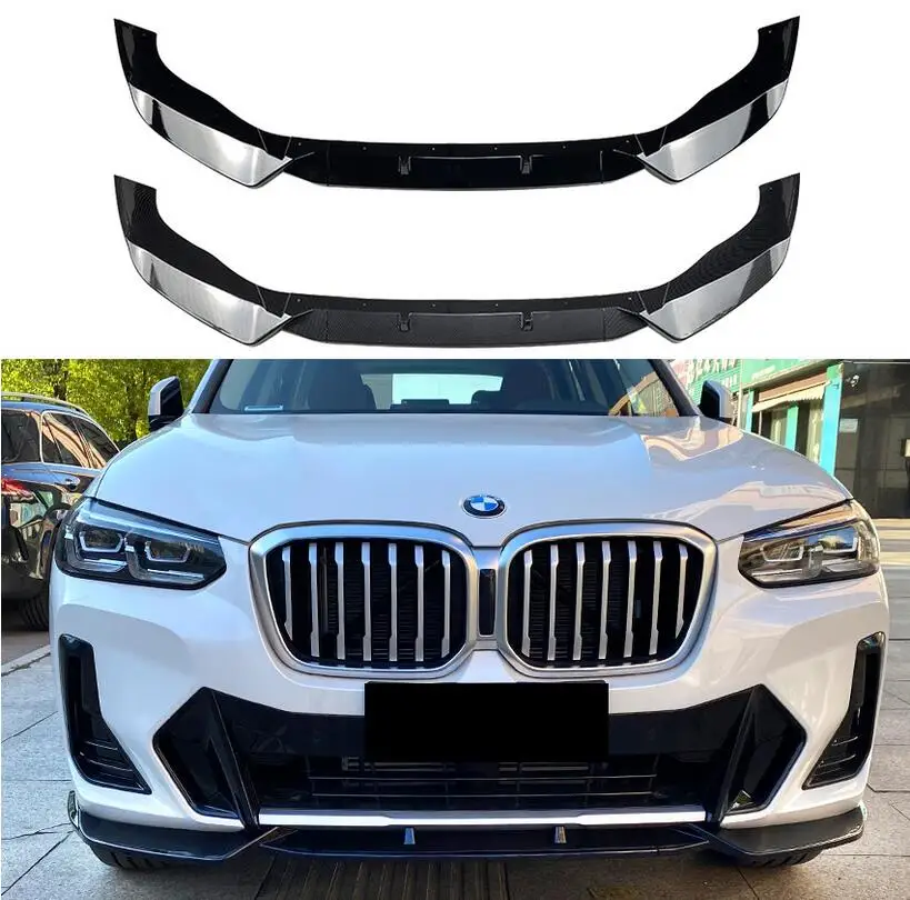 

FOR BMW X3 X4 G01 G02 M Pack 2021 2022 2023 RONT BUMPER SPOILER LIP SPLITTERS WIND KNFE KIT ABS PAINT CARBON