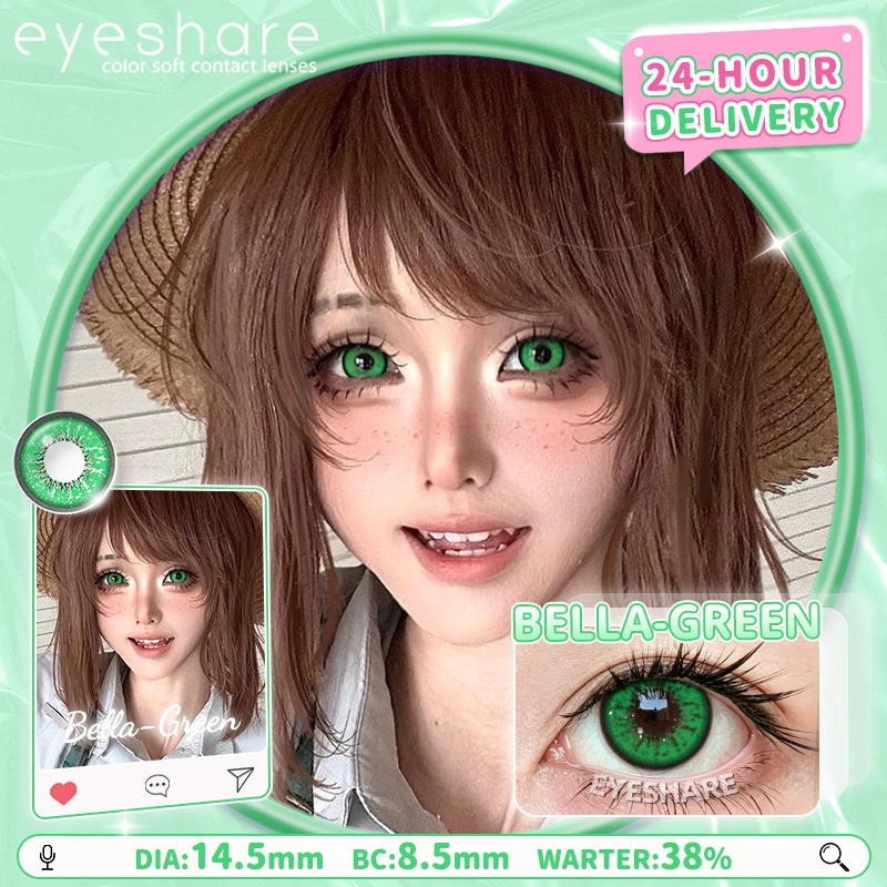 EYESHARE 1 Paar Cosplay Farbige Kontaktlinsen für Augen Rote Kontaktlinsen Anime Rosa Augenlinsen Halloween Beauty Make-up Linsen – Detail 5