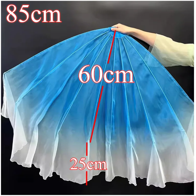 Belly Dance Big Size Fan Veil Soft Chiffon Fabric Fans Bendable Stick Stage Performance Props Dance Accessories Adults 1pcs