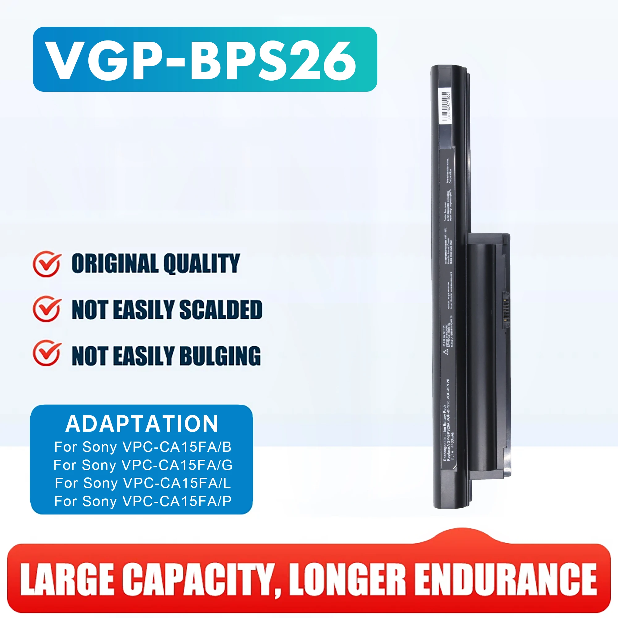 

BPS26 New Laptop Battery for Sony VAIO VGP-BPS26 VGP-BPL26 VGP-BPS26A PCG-61A12L PCG-61A13L PCG-61A14L PCG-71713L PCG-71912L