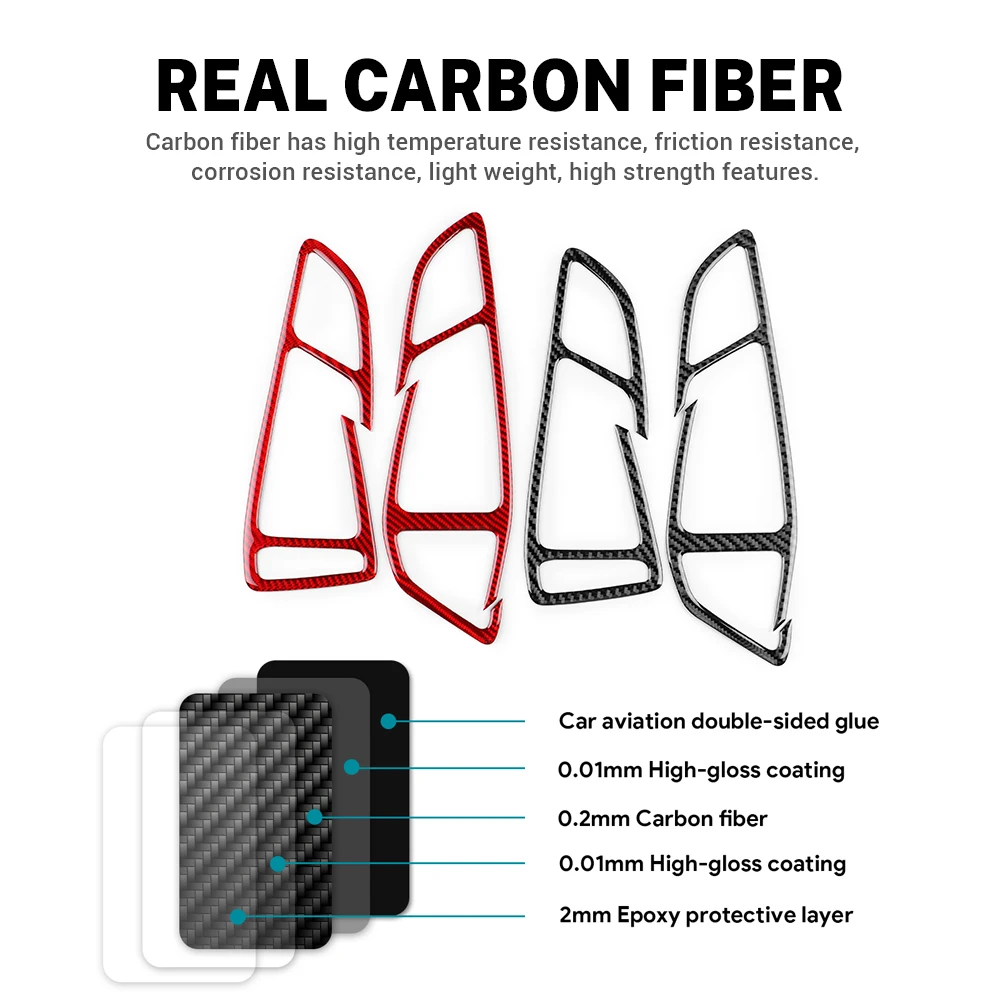 Real Soft Carbon Fiber Sticker For Ford Focus SE RS ST Ecoboost 2012-2015 2016 2017 2018 LHD RHD Car Side of Instrument Outlet