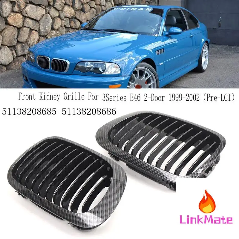 

Car Front Kidney Grille Racing Grills For BMW 3 Series E46 2-Door 1999-2002(Pre-LCI)51138208685 51138208686