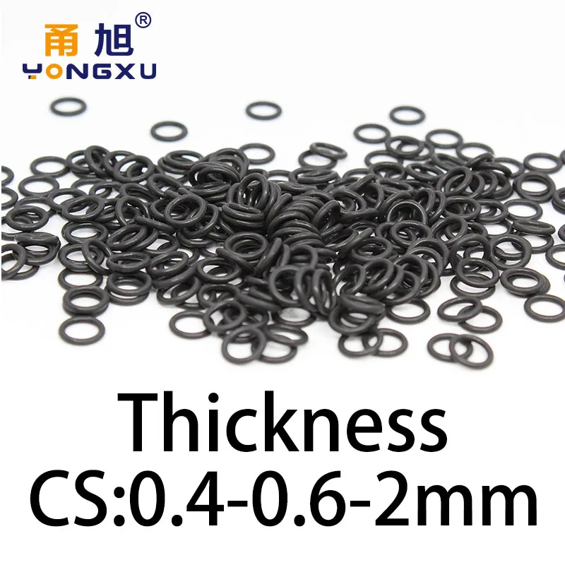 

O-ring thickness 0.4/0.6/2mm CS NBR Nitrile sealing temperature resistant gasket rubber ring complete in specifications