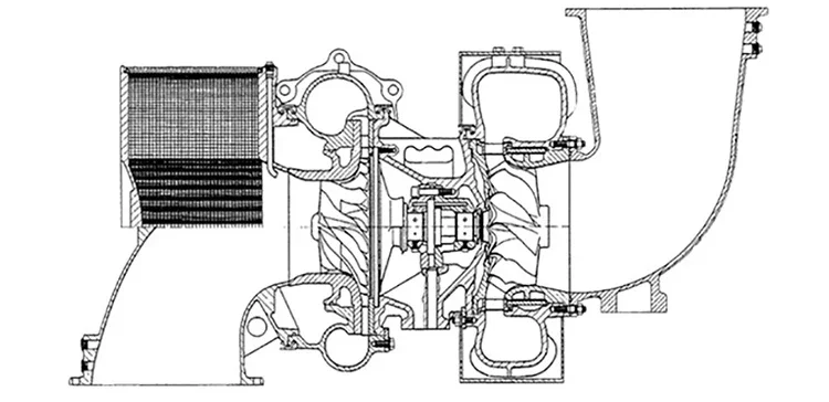 Turbocompressore completo HC5A 3801803 3801560   per Cummins KTA19