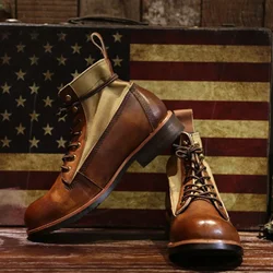 Leather Men Boots Roman Ethnic Male Chelsea Boots Four Seasons Trendy Men's Casual Shoes Warm Men Snow Boots Zapatos Para Hombre