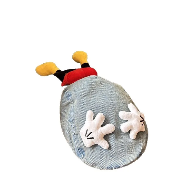 Милый мультфильм Диснея Микки Маус покрывает лицо, попа, берет, защита от солнца, старый берет в стиле ретро.