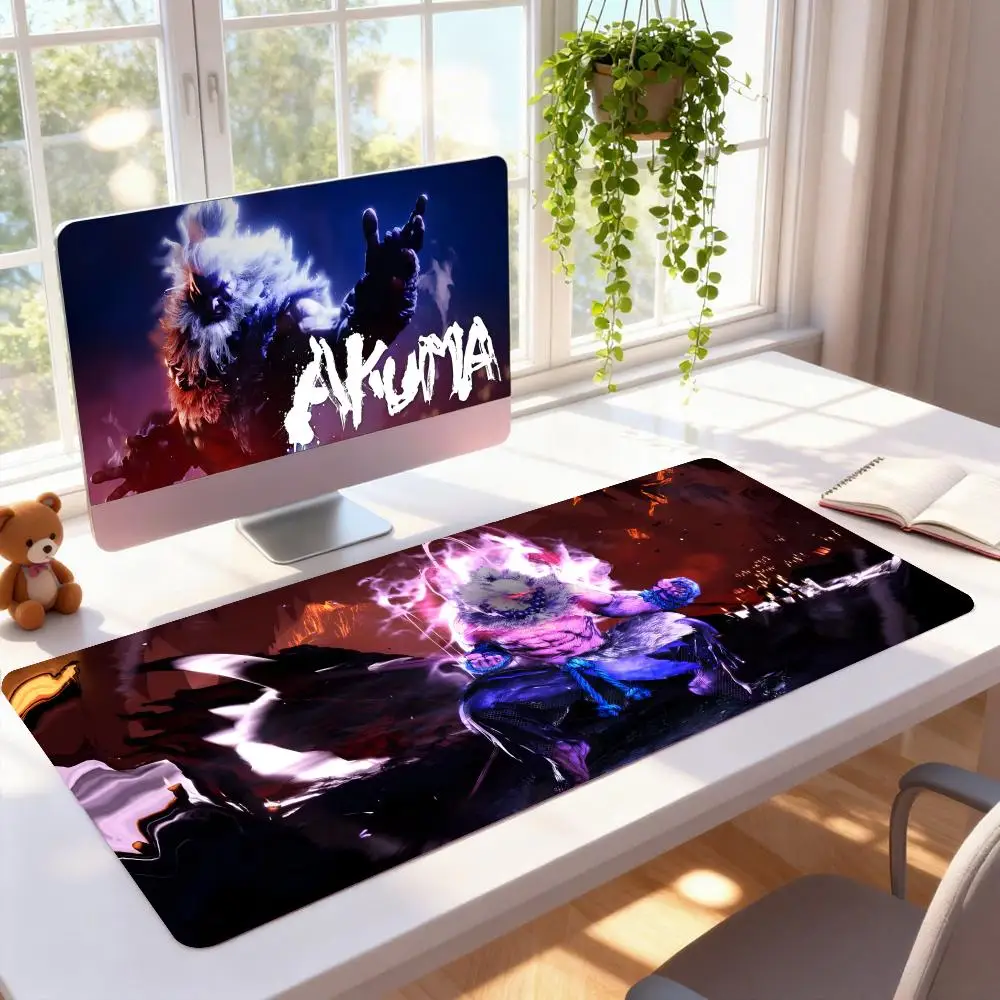 

Street Fighter Akuma Mouse Pad Rubber Computer Laptop Official Game Super Colored Print Aesthetic Pretty Fashion Luxury Mat