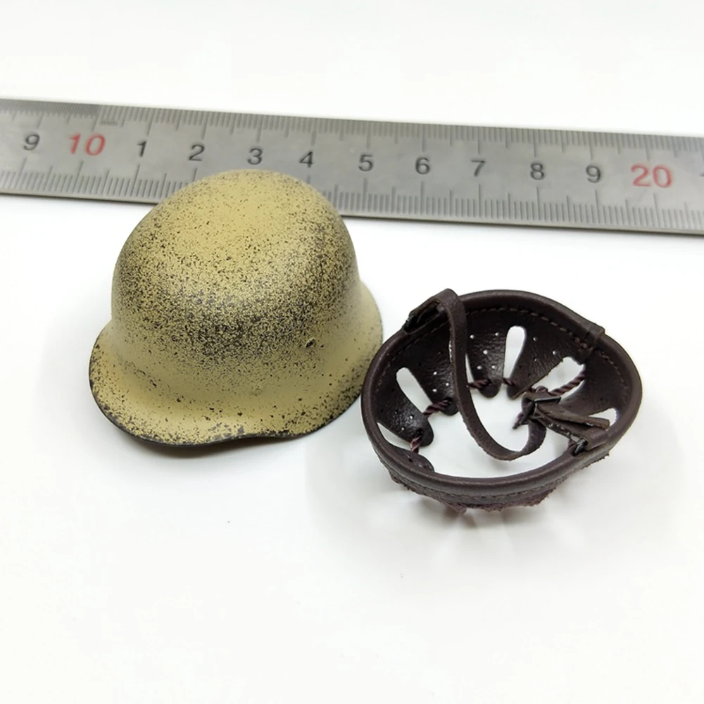 

1/6 DID D80158 Soldier Doll North African Male Head Helmet Caps With Medal Fit 12" Action Figure Collectable