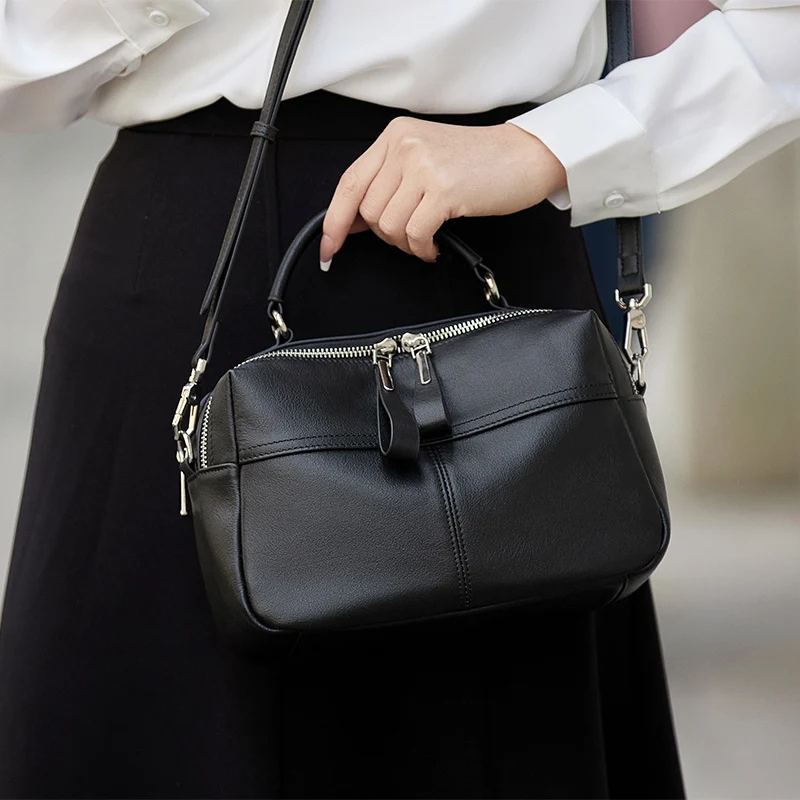 

Hot Deals Handcraft Soft Real Leather Bag Wine Color Genuine Leather Handbag Shoulder Bags Pillow Female Fashion New#YC600