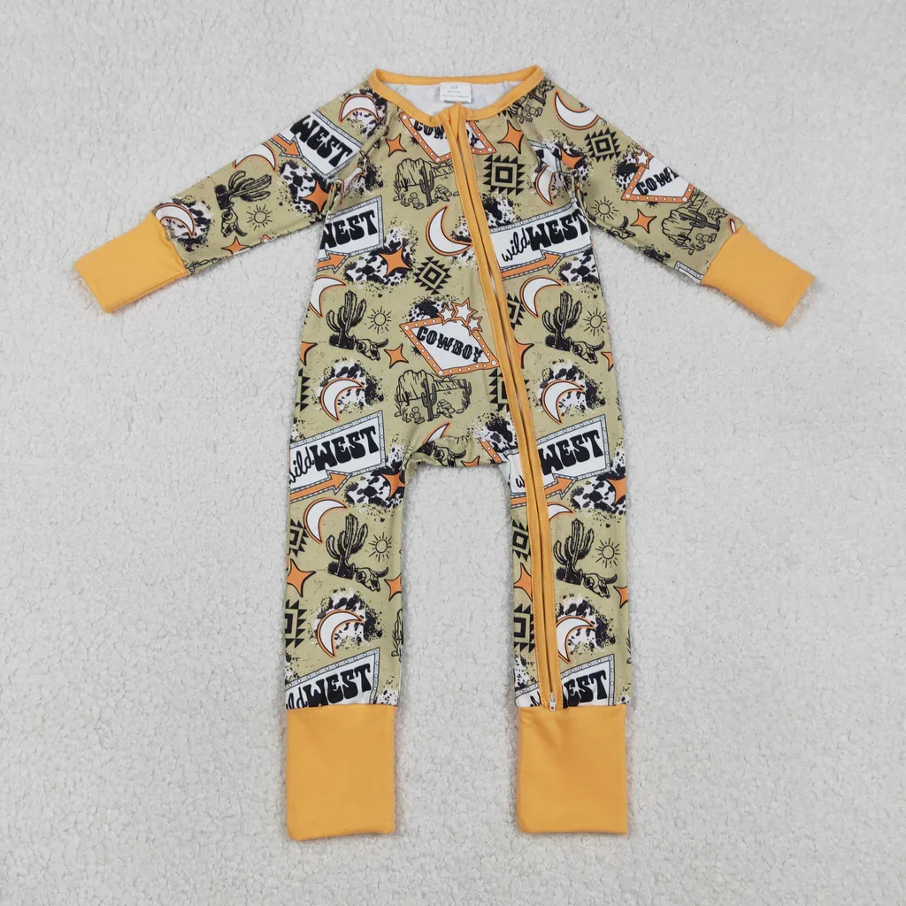 Western Cowboy Baby Sleepers Footie Romper