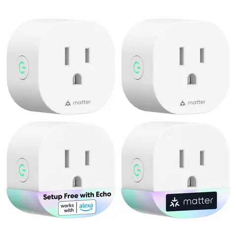 Meross Matter Smart Plug Mini MSS115 US Version Plug Strong Security Support Apple Home,Alexa, Remote Countrol Wifi Socket