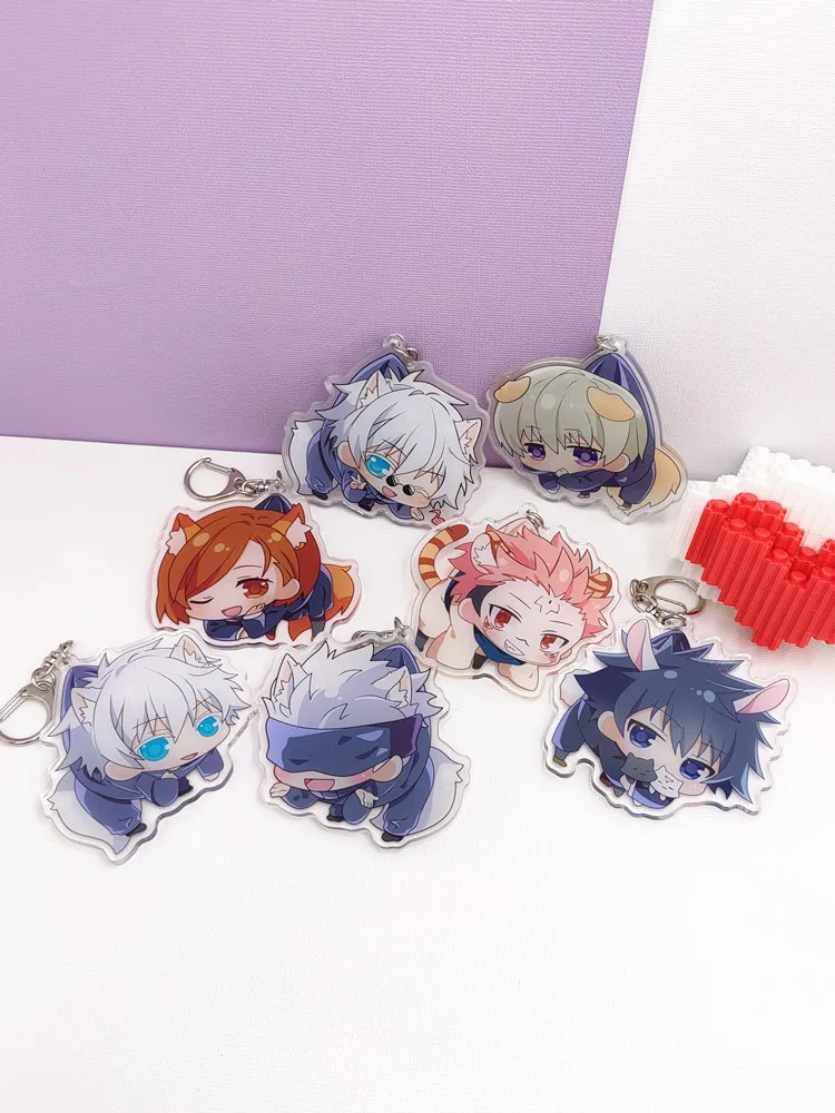 لعبة Jujutsu Kaisen Fushiguro Megumi Kugisaki Nobara تأثيري المفاتيح قلادة ظهره سحر Ambitus أنيمي