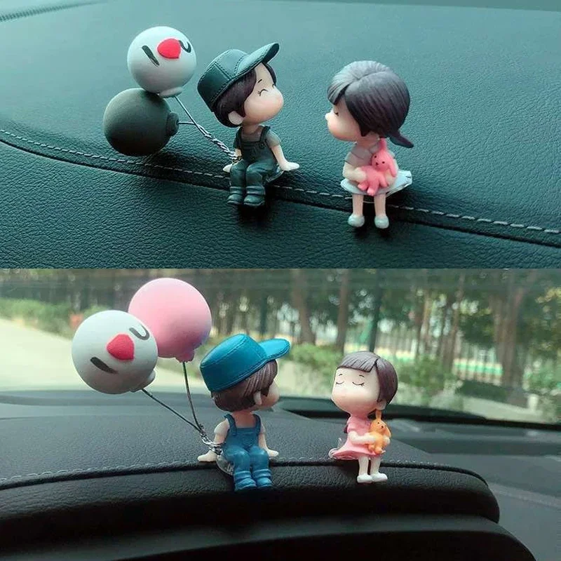 Car Couple Ornaments Car Interior Accessories Cute Kissing Couple Dolls Electric Car Decoration Ornaments Small Home Ornaments